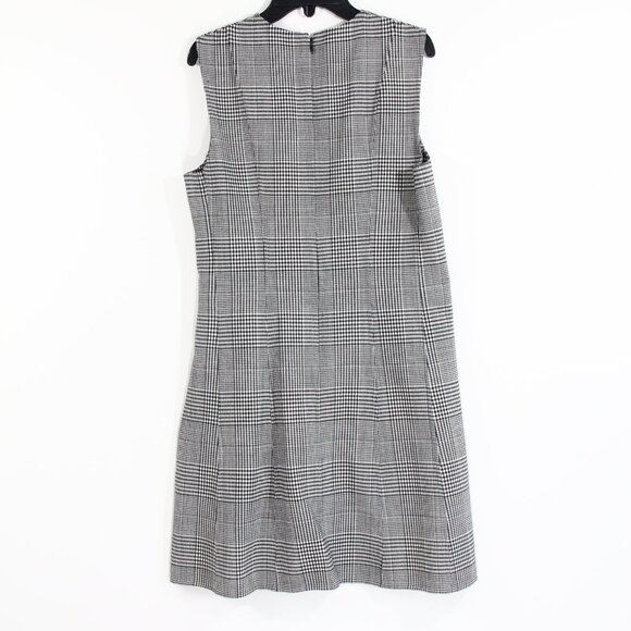 Theory Helaina Wool Dress sz 4 Women Plaid Shift Pockets Winter Fashion - Picture 9 of 10